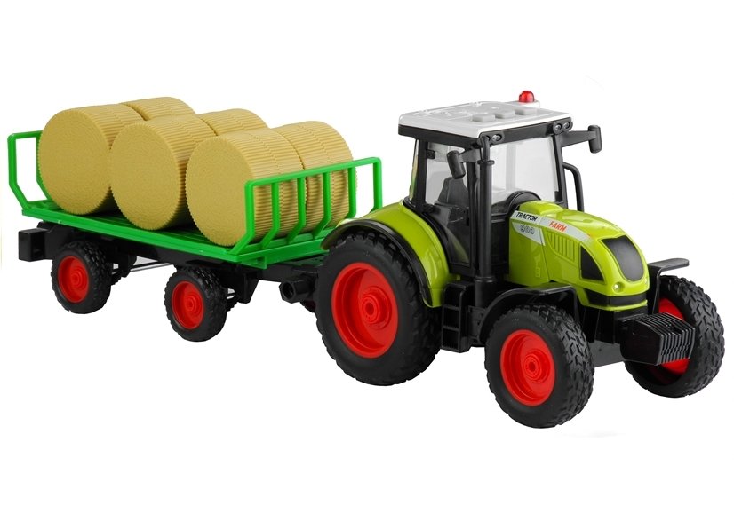 Traktor pótkocsival és széna hangokkal és fényekkel