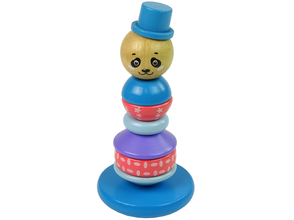 Fából készült összecsukható egyensúlytorony panda