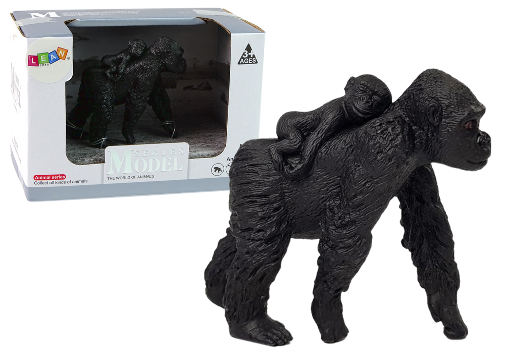 Gorilla és kölyök figura