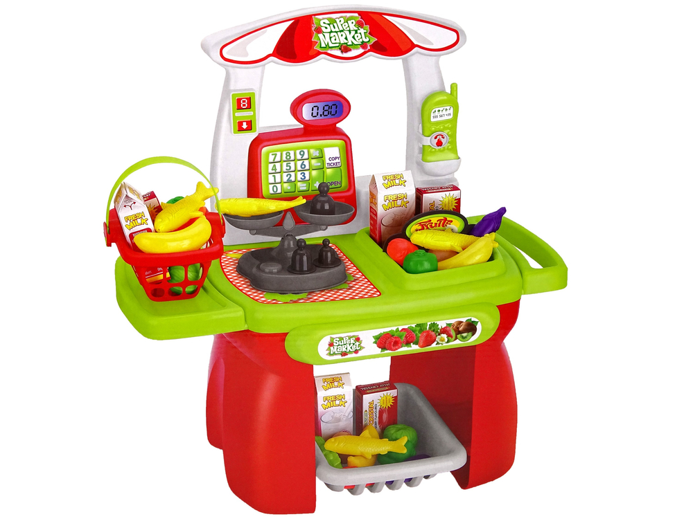 Gyermek szupermarket kiegészítőkkel