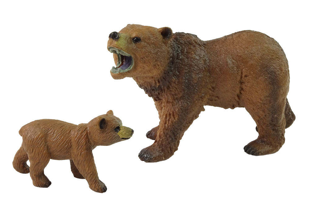 Grizzly medve figurák készlete