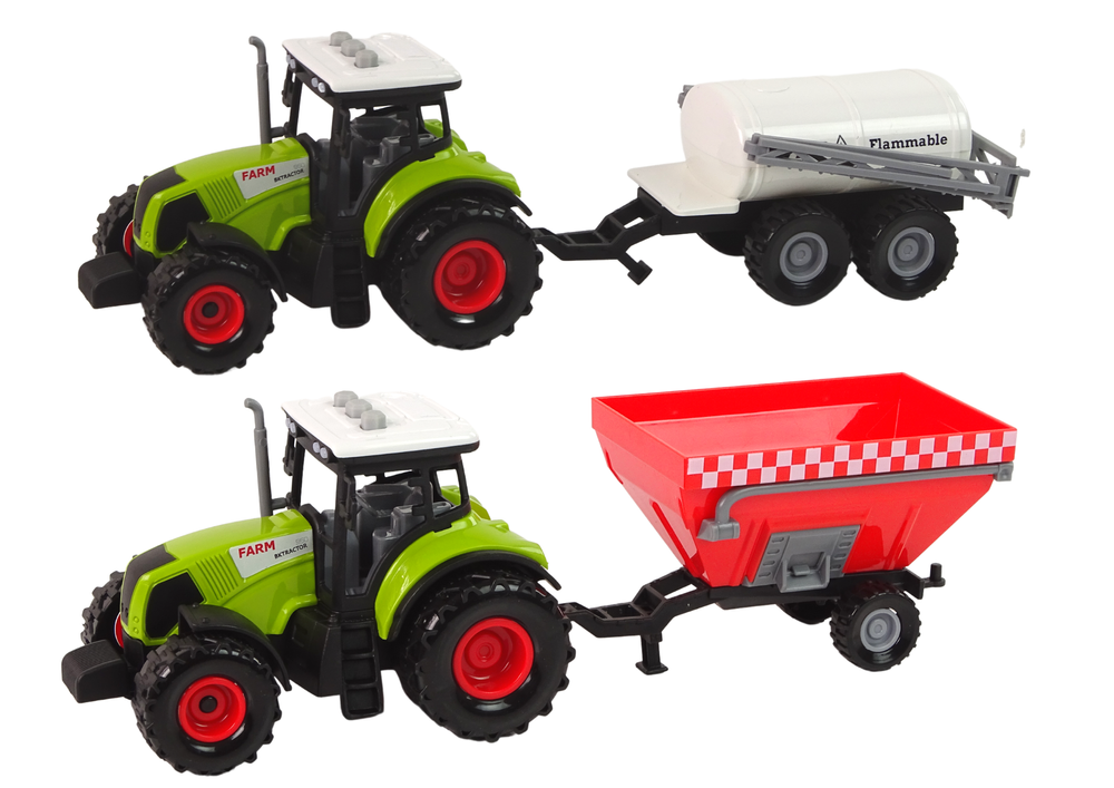 Nagy traktor pótkocsikkal