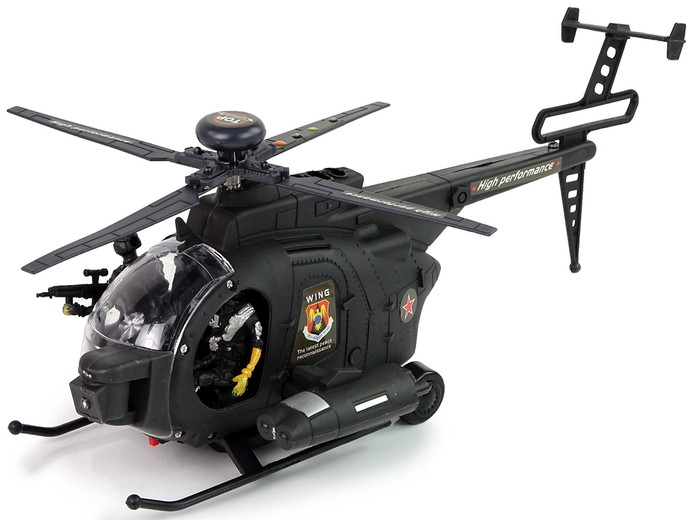 Fekete katonai helikopter