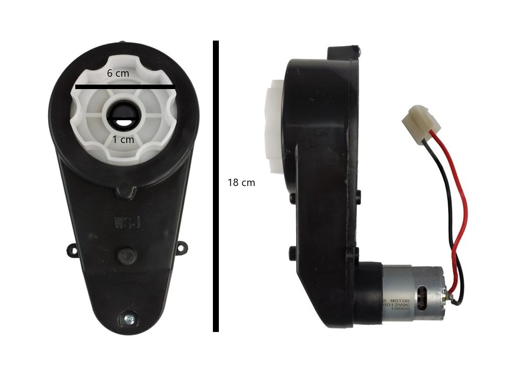 12V 10000 RPM hajtóműves cseremotor elektromos kocsikhoz