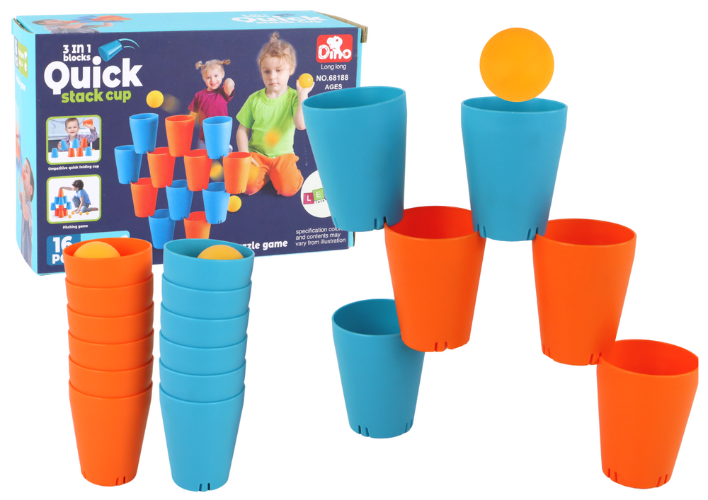 Sensory Game Cups 3in1 Creative 16 Ele Puzzle