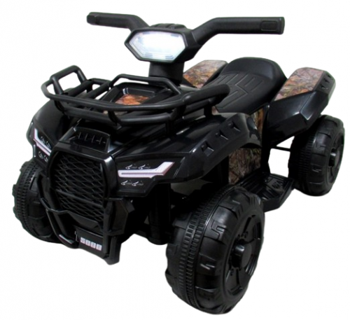 Elektromos quad Quad J8AAA fekete, zenével és fénnyel gyerekeknek