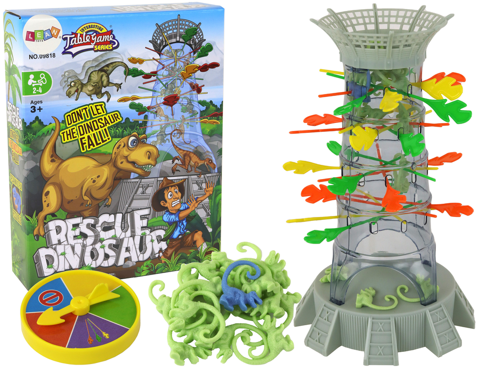 Családi ügyességi játék Falling Dinosaurs Stick Tower