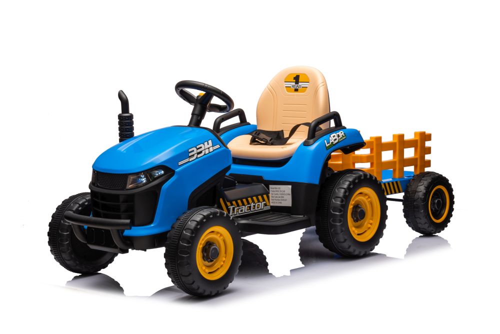 Gyermek elektromos traktor BBH-030 pótkocsi kék