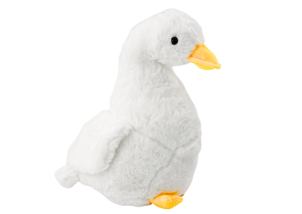 Plüss fehér liba kisállat szabás 40 cm
