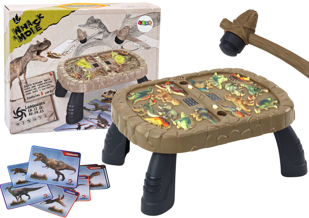 Ügyességi játék Whac-a-mole dinoszauruszok asztal