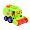 Építőipari játékautó, mixer, seprőgép, kombájn
