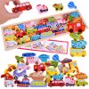 Nagy járműkészlet 27 darabos ábécés fa puzzle