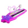 Gyermek billentyűzet MP3-mal és mikrofonnal rózsaszín