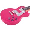Dětská elektrická kytara s popruhem růžová05