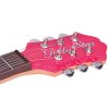 Dětská elektrická kytara s popruhem růžová06