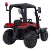 Dětský elektrický traktor BLAST s přívěsem 2x200W červený10