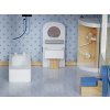 pol pl Drewniany blekitny domek dla lalek mebelki 3 pietra teras ZA5273 21264 9