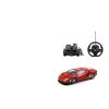 Távirányítós autó 1:16 versenyautó kormánykerékkel és pedálokkal piros