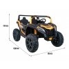 Dětské elektrické autíčko Buggy UTV Strong 24V nafukovací kola zlaté02