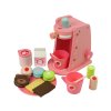 Dřevěný kávovar s potravinami růžový2