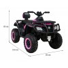Gyermek elektromos quad XT-Speed ​​4x80W 24V rózsaszín