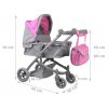 Multifunkční kočárek pro panenky 4v1 růžový04