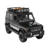 Fekete terepjáró elektromos autó súrlódó hajtással és hangokkal