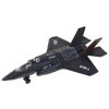 Fekete repülőgép súrlódással, fényekkel és hangokkal 1:72 méretarányú