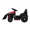 Dětský elektrický traktor s radlicí červený03