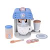 Dětský dřevěný kávovar s příslušenstvím modrý2