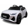 Audi RS6 GT fehér elektromos autó EVA kerekekkel és bőr üléssel, távirányítóval