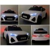 Audi RS6 GT fehér elektromos autó EVA kerekekkel és bőr üléssel, távirányítóval