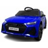 Audi RS6 GT kék elektromos autó EVA kerekekkel és bőrüléssel távirányítóval