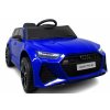 Audi RS6 GT kék elektromos autó EVA kerekekkel és bőrüléssel távirányítóval