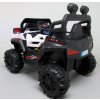 Elektromos autó Buggy X8n fehér és fekete kivitelben, kényelmes puha üléssel