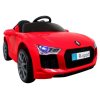 Cabrio B4 elektromos autó piros színben bőrrel és 2,4G távirányítóval