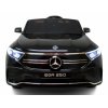 Mercedes EQA elektromos játékautó fekete színben távirányítóval, bőrüléssel, EVA kerekekkel és ringató funkcióval