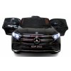 Mercedes EQA elektromos játékautó fekete színben távirányítóval, bőrüléssel, EVA kerekekkel és ringató funkcióval