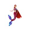 Mermaid Doll Burgundy Hosszú haj Mermaid Tail flitterek
