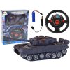 Tank R/C távirányító fények hangja sötétkék 1:18 27MHz