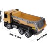 RC távirányítós autómodell vezérlővel, billenős teherautó építőipari jármű
