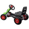 Pedálos gokart gyerekeknek, nagy felfújható kerekekkel, zöld sebességgel, fékkel, nagyszerű ajándék