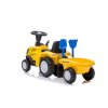 Nyomógombos sétáló traktor New Holland, sárga gyerek medállal