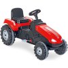 Pedálos traktor, hatalmas nagy traktor gyerekeknek, futás 115 cm, piros