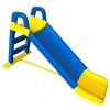 Nagy kerti csúszda gyerekeknek 140 cm, létrával rögzítve kék-sárga