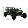 Elektrické autíčko Buggy ATV RACING UTV2000 čtyřmístné zelené02