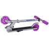 Dětská koloběžka skládací se svítícími koly fialová05
