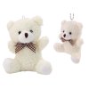 Plüss fehér kis medve - kisállat medál 10 cm