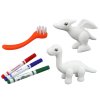 Művészeti készlet DIY Dinoszaurusz figurák 2 db marker és egy ecset