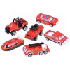 Fém tűzoltóautó készlet 6 darabból